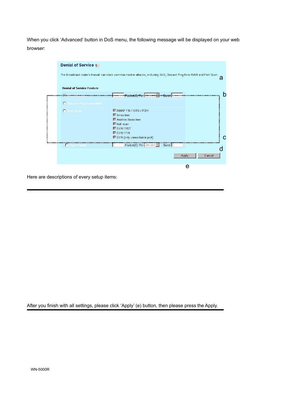 3-4 demilitarized zone (dmz), Ab c d e | AirLive WN-5000R User Manual | Page 91 / 107