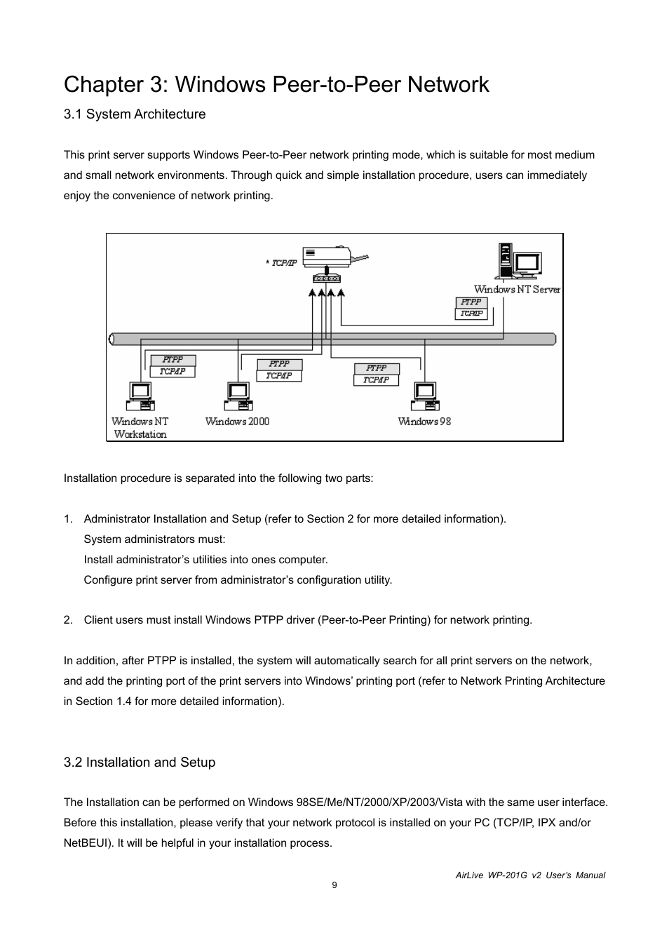 Chapter 3: windows peer-to-peer network | AirLive WP-201G V2 User Manual | Page 17 / 97