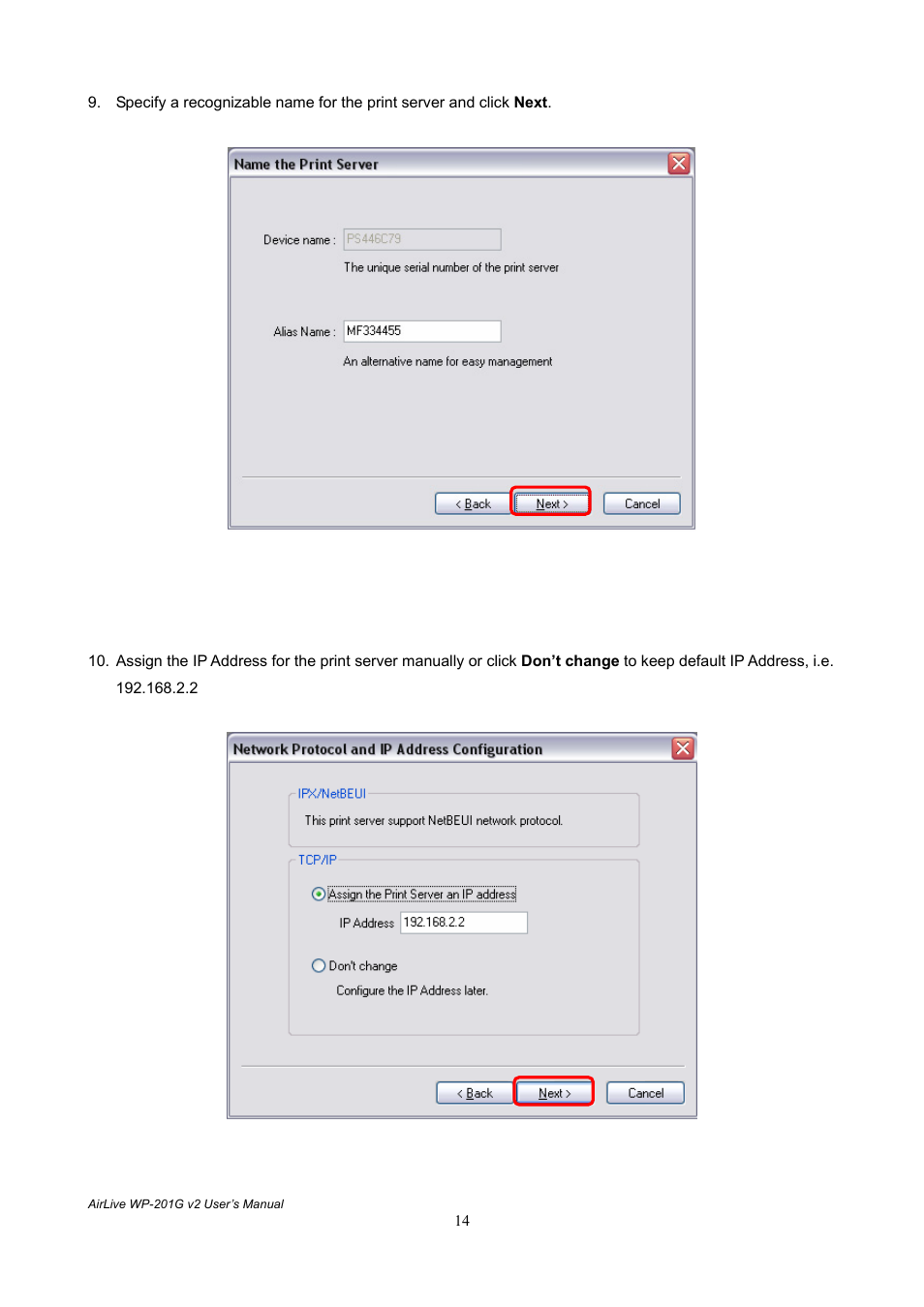 AirLive WP-201G V2 User Manual | Page 22 / 97