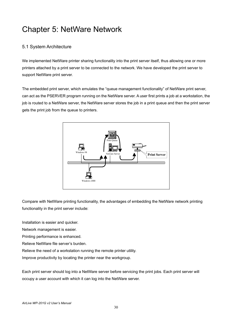 Chapter 5: netware network | AirLive WP-201G V2 User Manual | Page 38 / 97