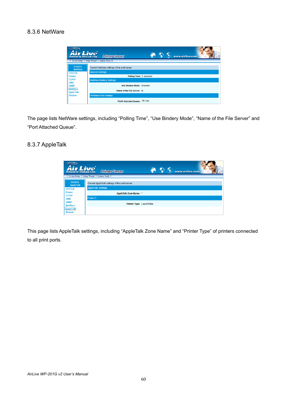 AirLive WP-201G V2 User Manual | Page 68 / 97