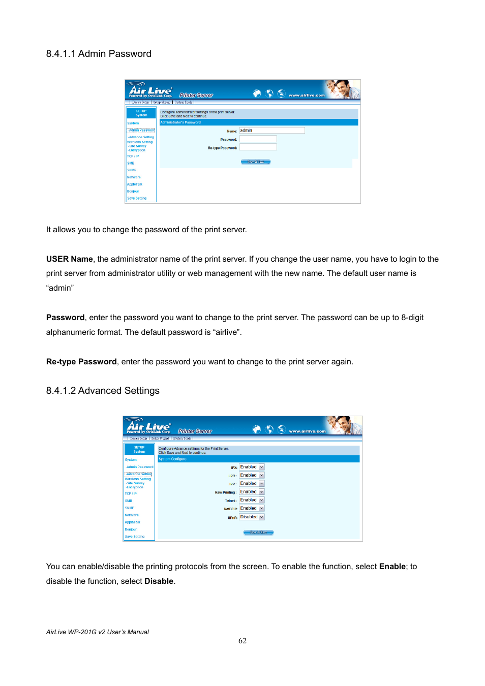 AirLive WP-201G V2 User Manual | Page 70 / 97