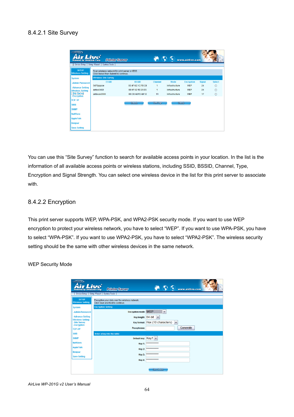 AirLive WP-201G V2 User Manual | Page 72 / 97