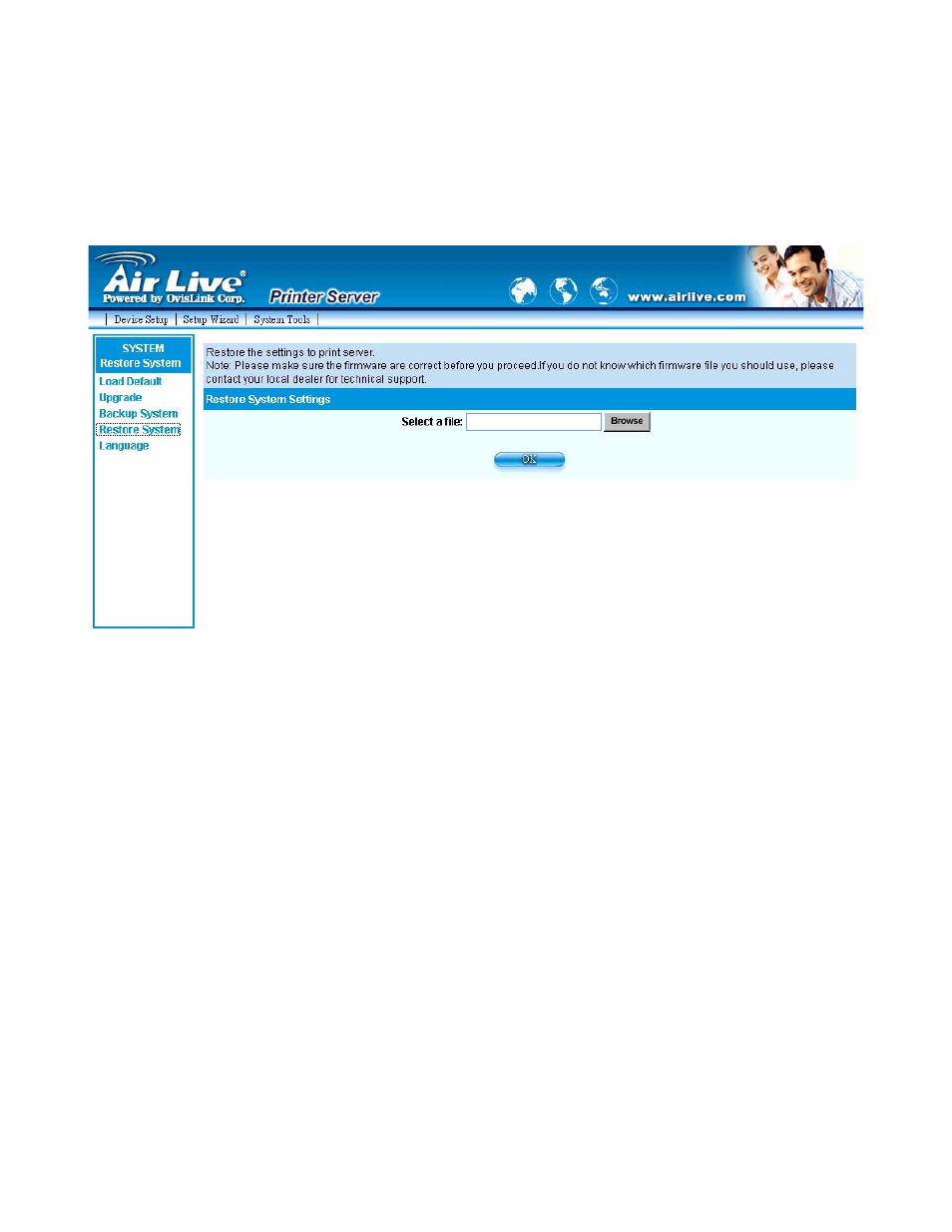 4 restore system | AirLive WP-203G User Manual | Page 103 / 132