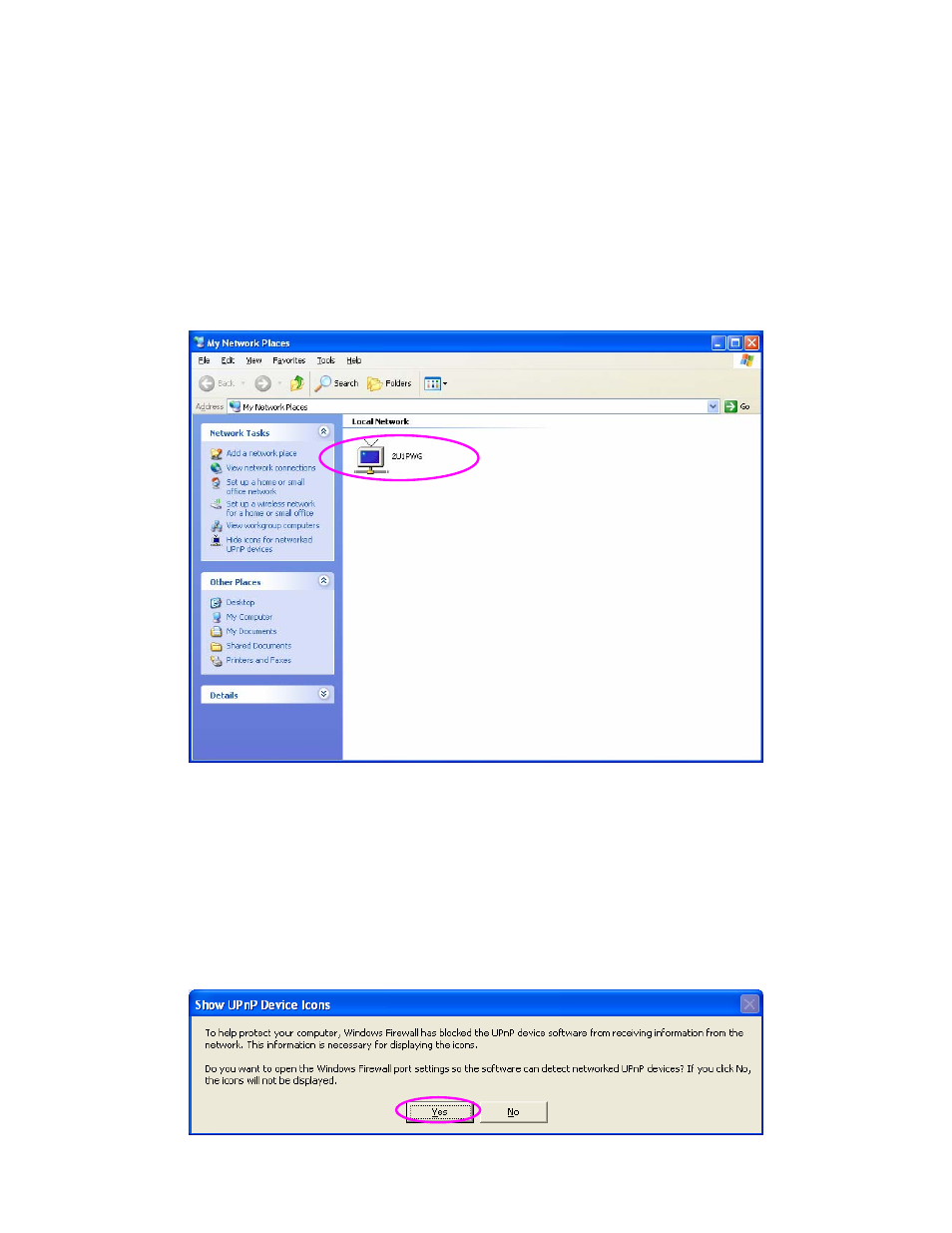 Upnp setup, Enable upnp in windows xp sp2 | AirLive WP-203G User Manual | Page 122 / 132