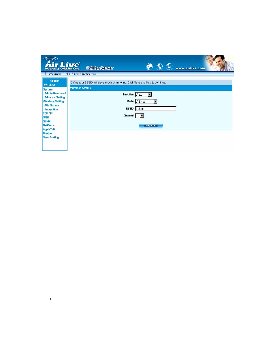 2 wireless setting | AirLive WP-203G User Manual | Page 87 / 132