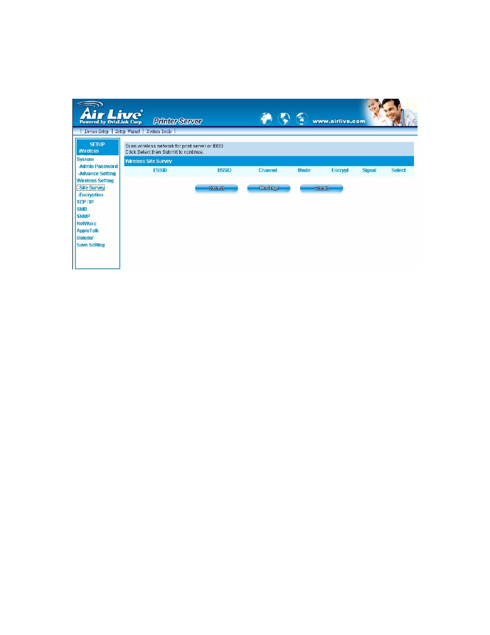 1 site survey | AirLive WP-203G User Manual | Page 89 / 132