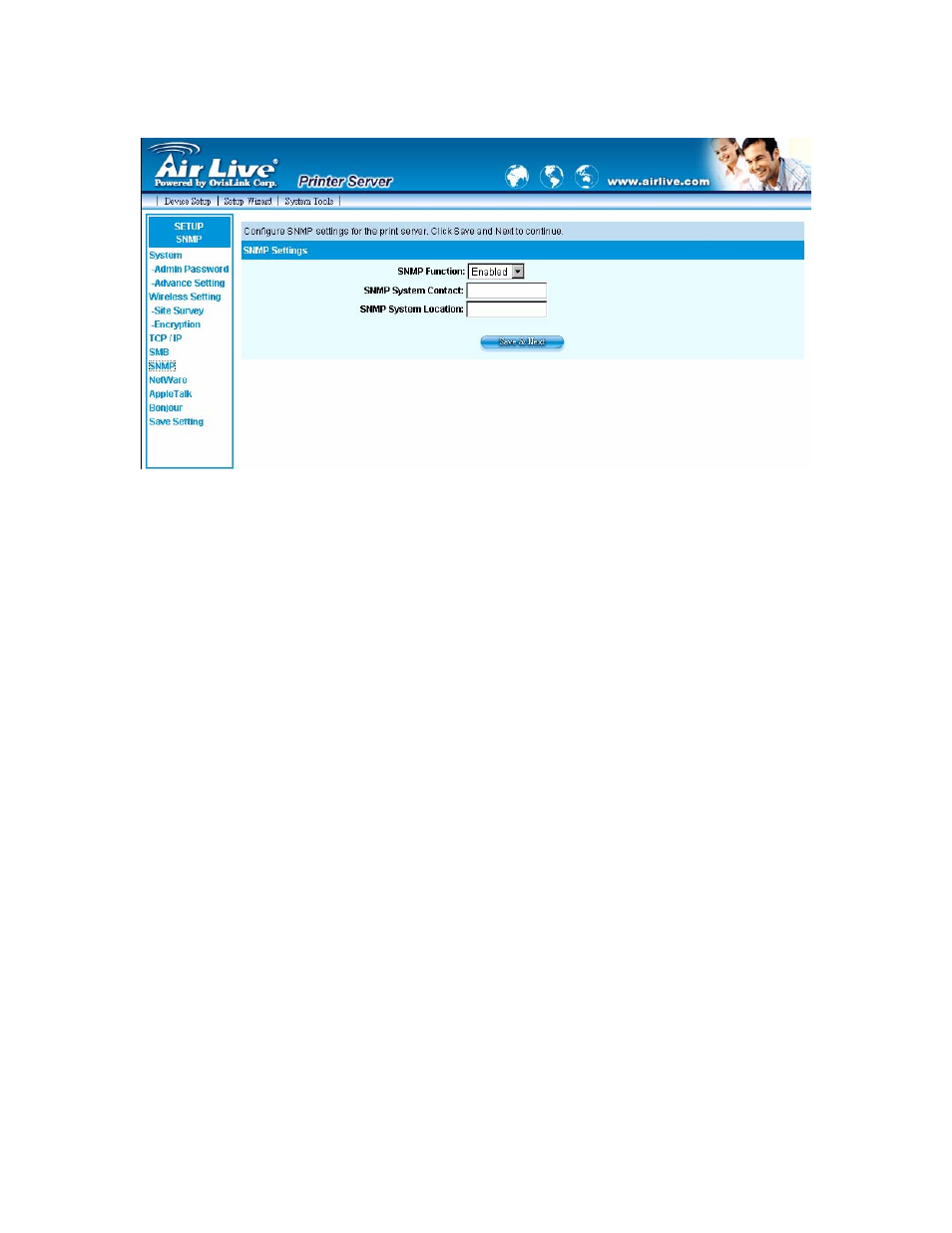 5 snmp | AirLive WP-203G User Manual | Page 95 / 132