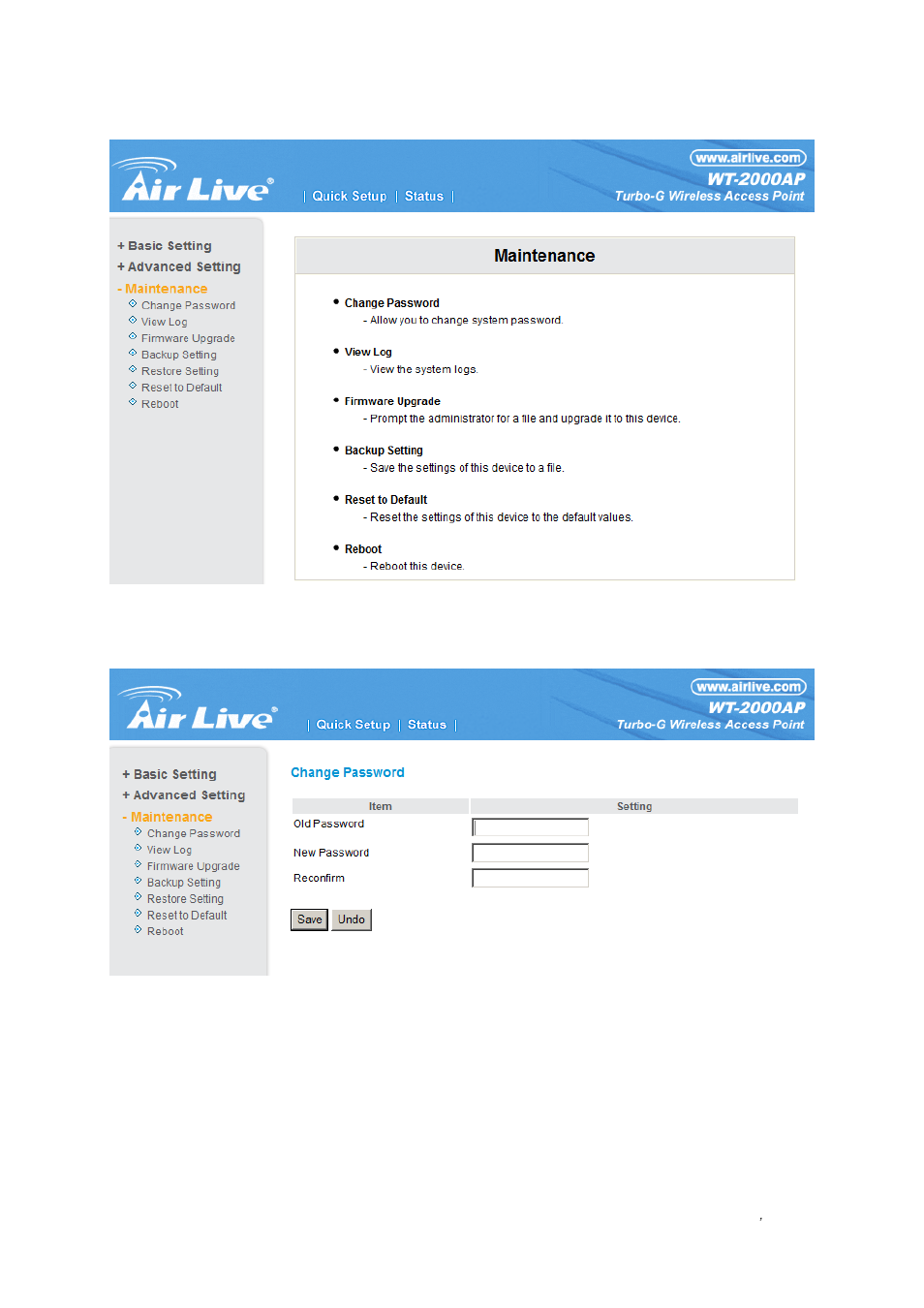 8 maintenance | AirLive WT-2000AP User Manual | Page 25 / 42