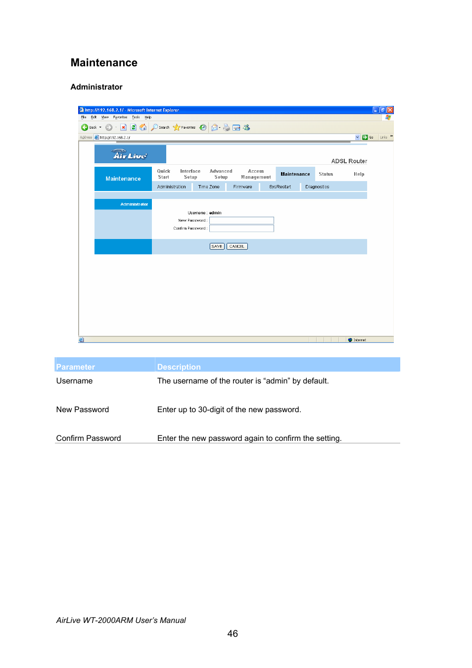 Maintenance | AirLive WT-2000ARM User Manual | Page 51 / 65