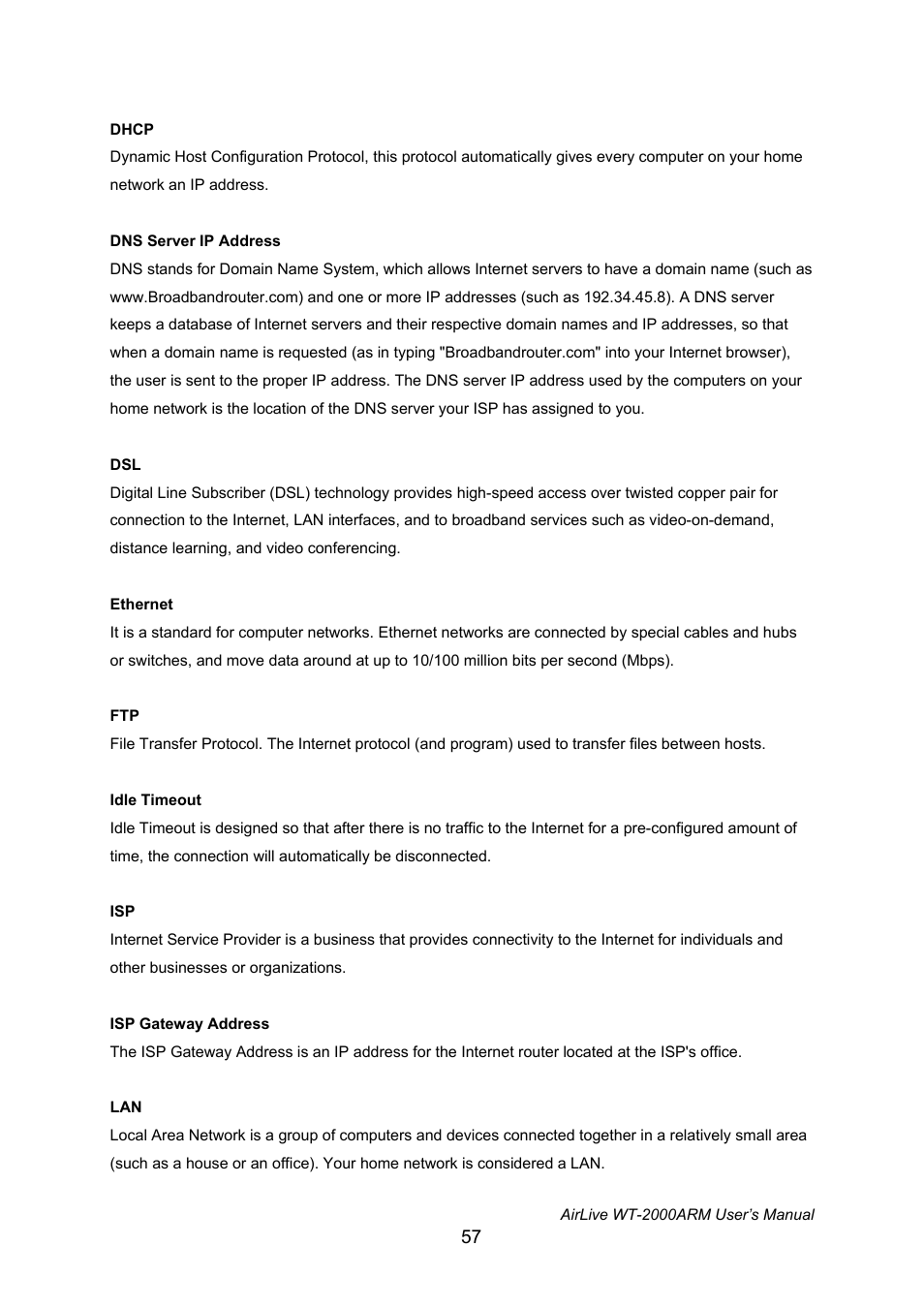 AirLive WT-2000ARM User Manual | Page 62 / 65