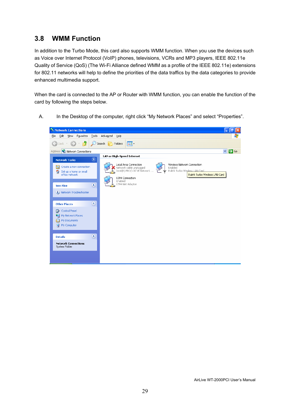 8 wmm function | AirLive WT-2000PCI User Manual | Page 30 / 35