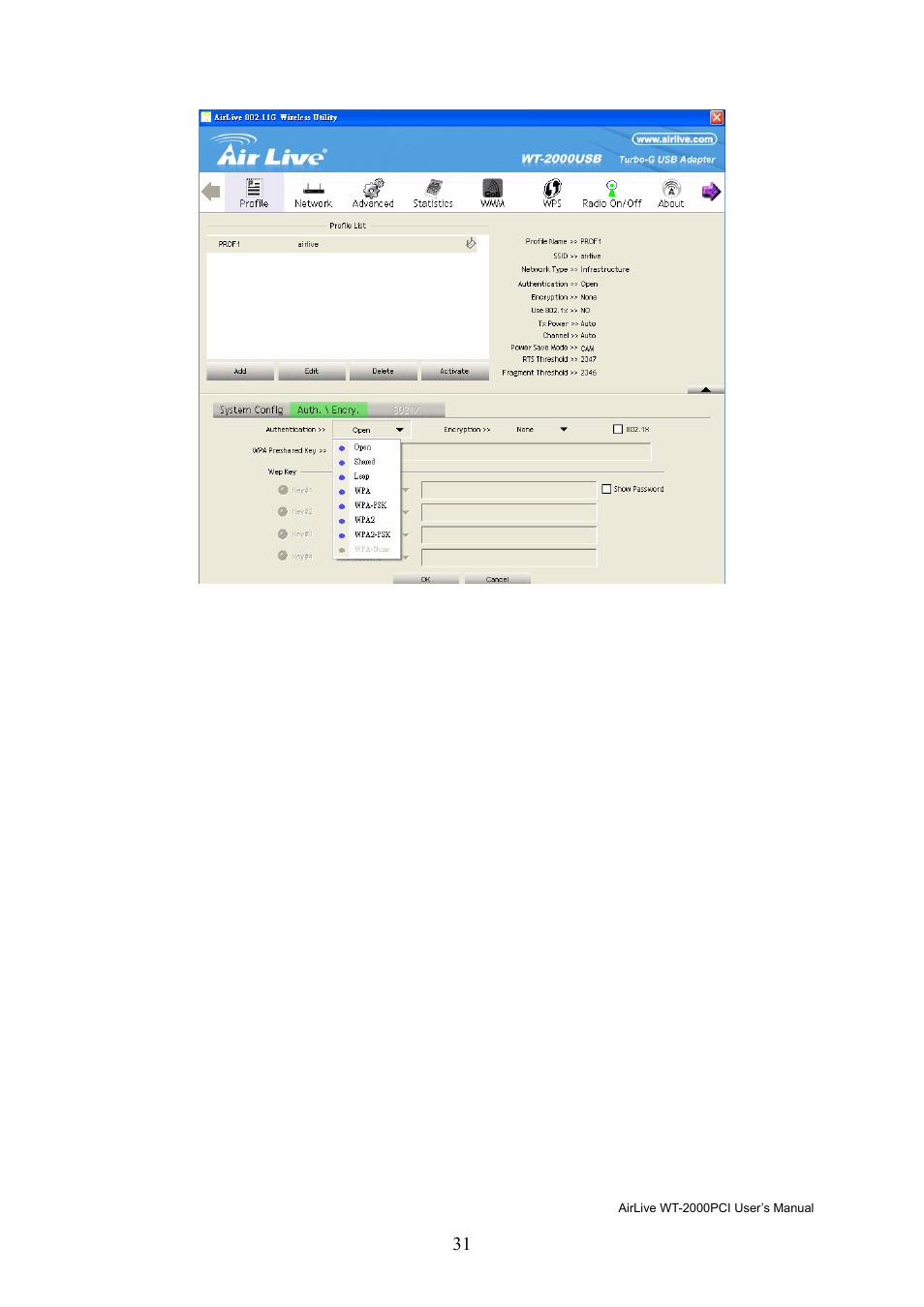 AirLive WT-2000PCI User Manual | Page 32 / 35