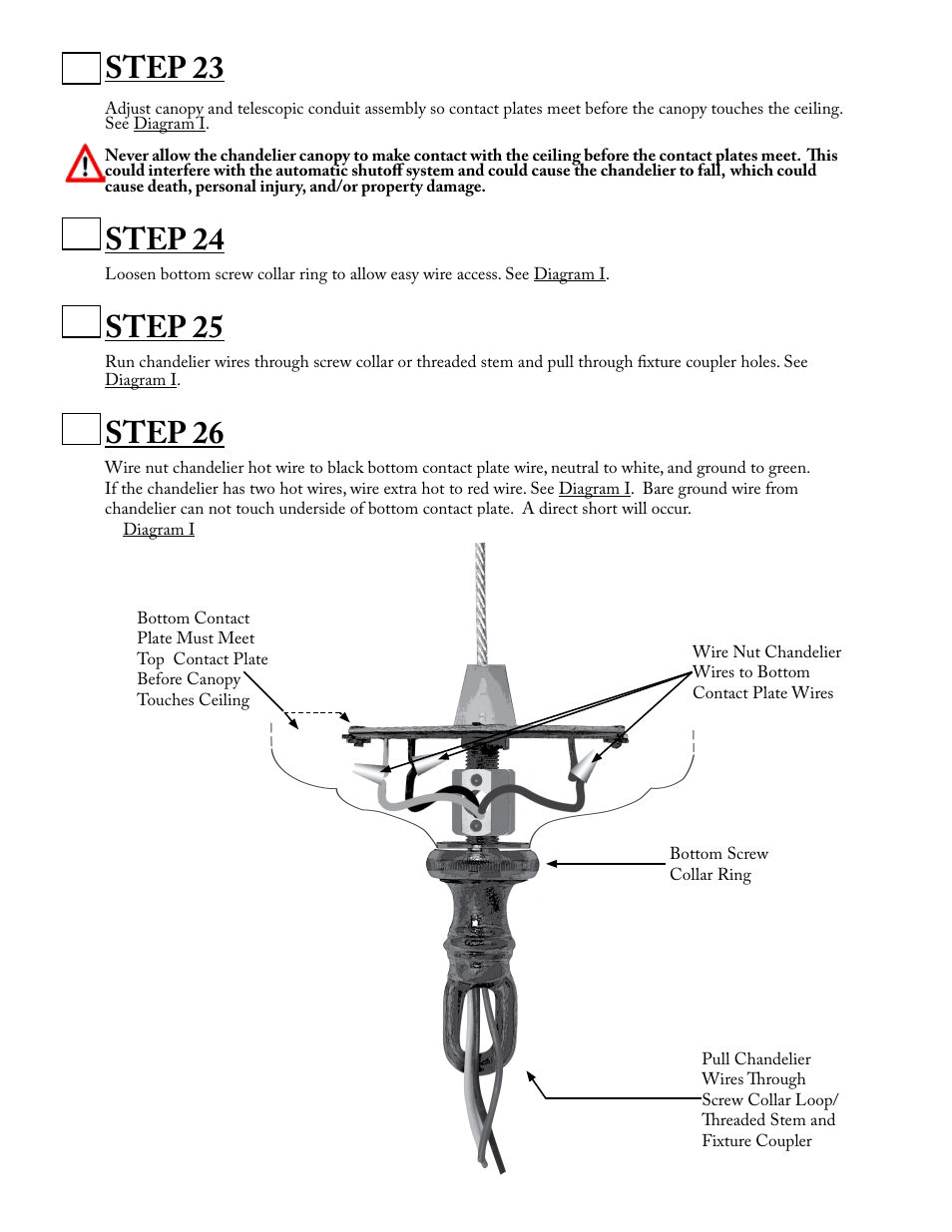Step 23, Step 24, Step 25 | Step 26 | Aladdin Light Lift ALL200-CM User Manual | Page 10 / 14