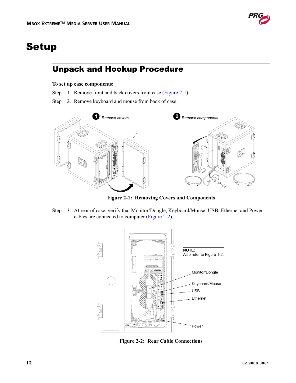 Setup, Unpack and hookup procedure | PRG Mbox EXtreme User Manual | Page 20 / 84