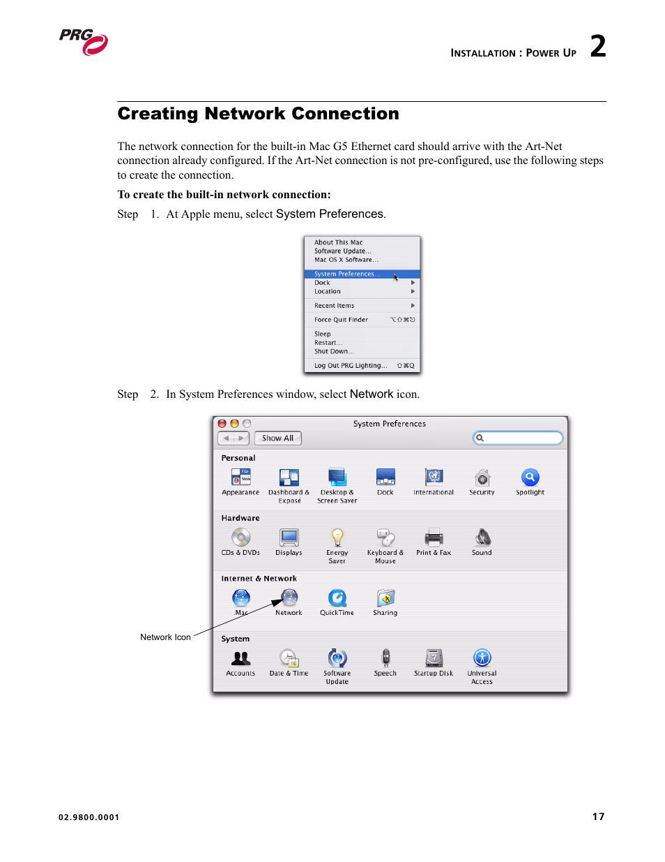 Creating network connection | PRG Mbox EXtreme User Manual | Page 25 / 84