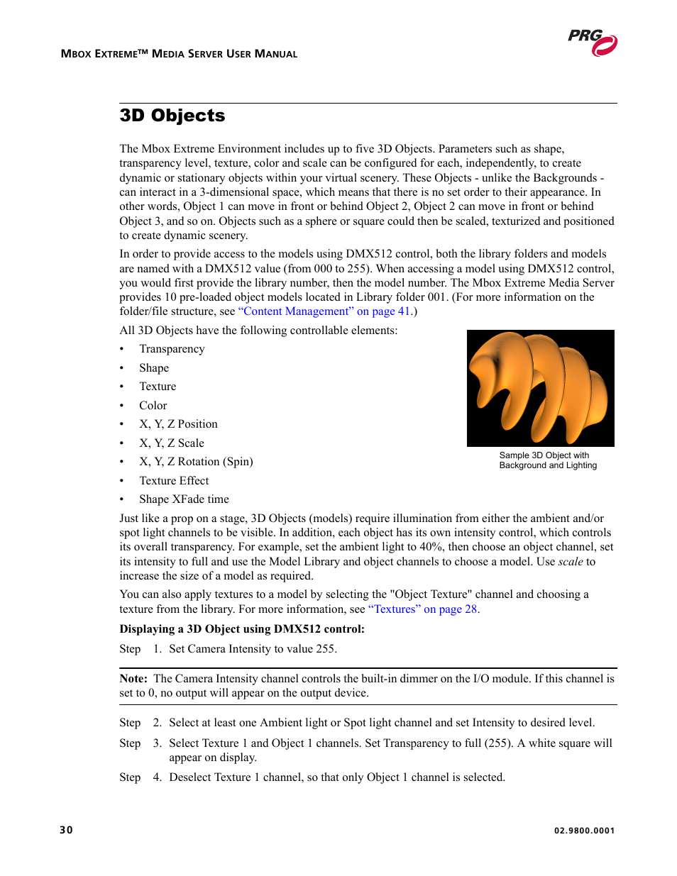 3d objects | PRG Mbox EXtreme User Manual | Page 38 / 84