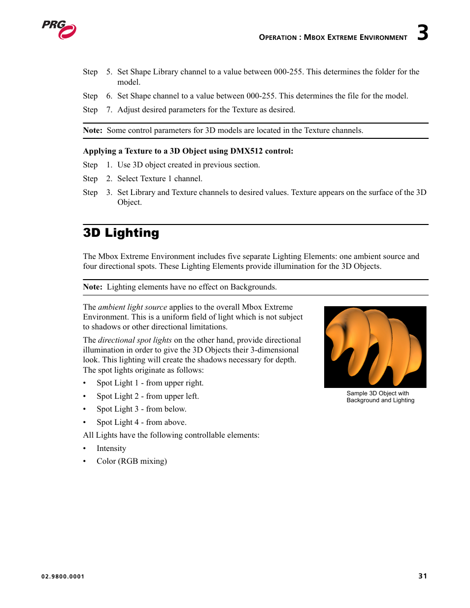 3d lighting | PRG Mbox EXtreme User Manual | Page 39 / 84