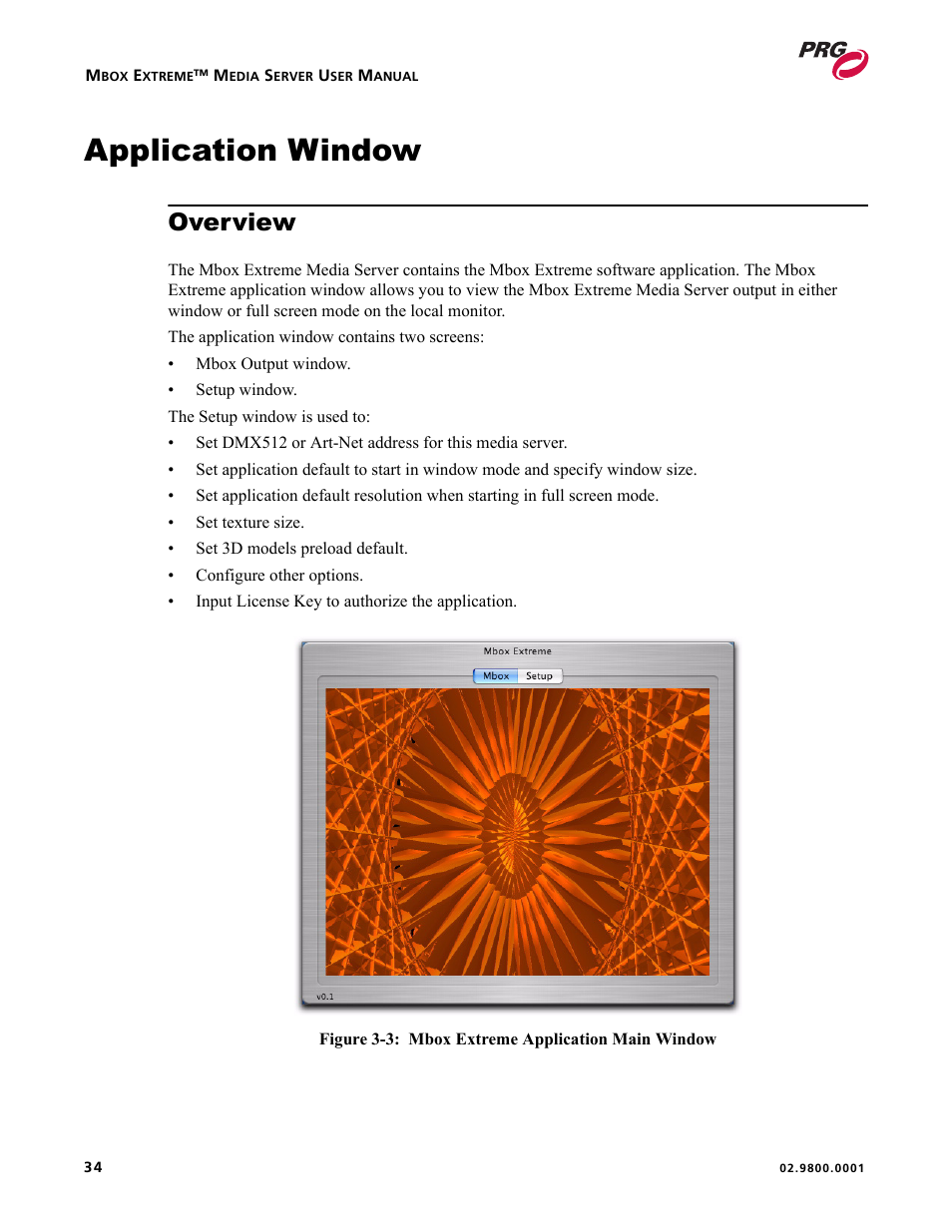 Application window, Overview | PRG Mbox EXtreme User Manual | Page 42 / 84