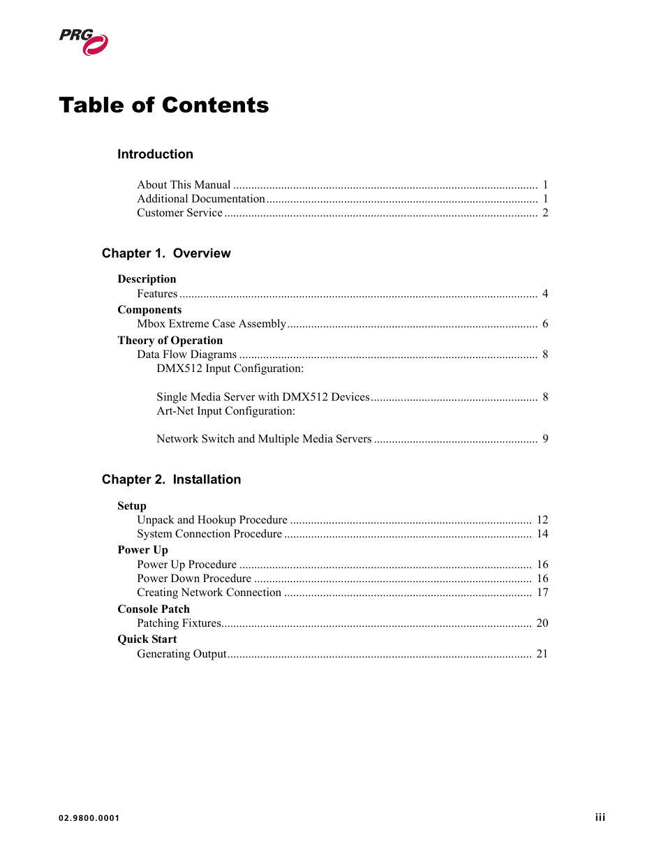 PRG Mbox EXtreme User Manual | Page 5 / 84