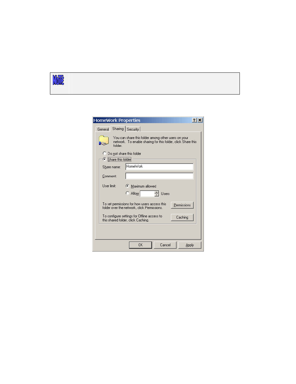Sharing a folder | Storix Software SBAdmin (Enabling Backups for Windows and MAC OS X) User Manual | Page 11 / 19