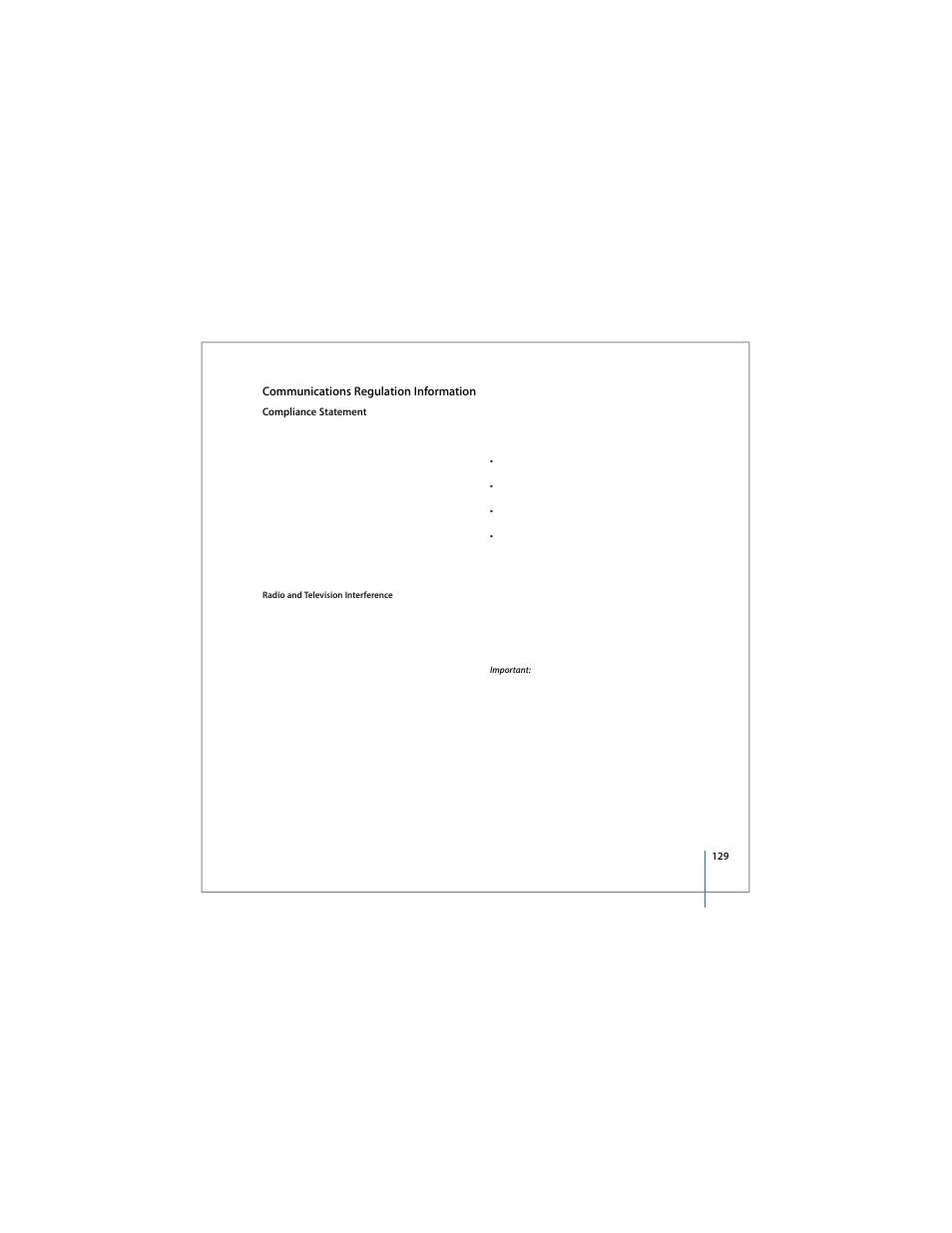 Communications regulation information | Apple 17-inch MacBook Pro (User’s Guide) User Manual | Page 129 / 144