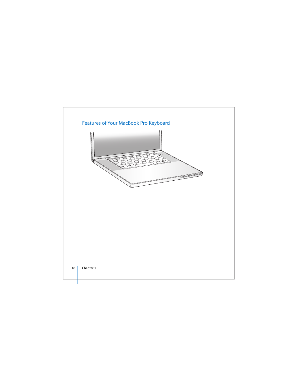 Features of your macbook pro keyboard | Apple 17-inch MacBook Pro (User’s Guide) User Manual | Page 18 / 144