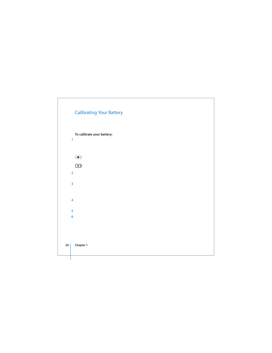 Calibrating your battery | Apple 17-inch MacBook Pro (User’s Guide) User Manual | Page 24 / 144