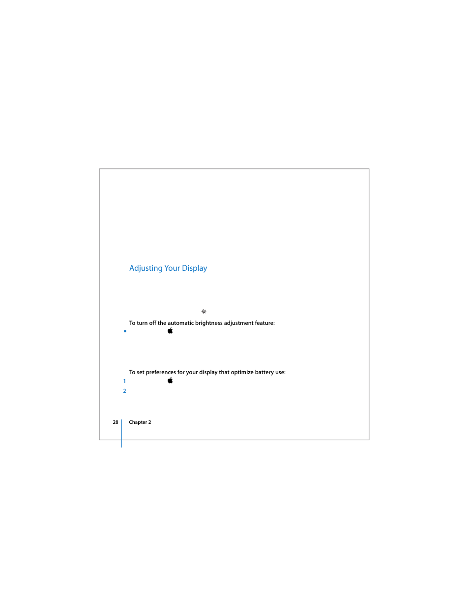 Adjusting your display | Apple 17-inch MacBook Pro (User’s Guide) User Manual | Page 28 / 144