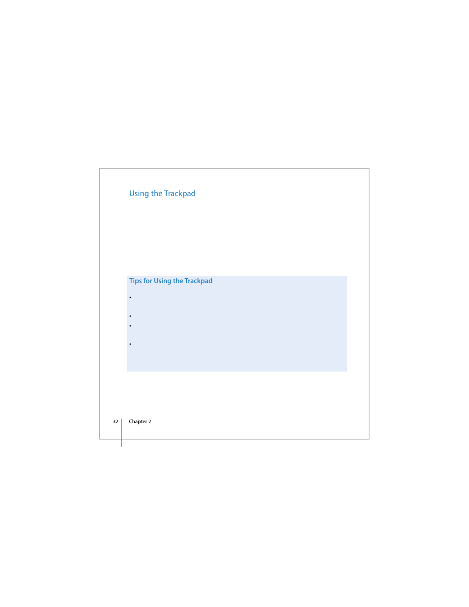 Using the trackpad | Apple 17-inch MacBook Pro (User’s Guide) User Manual | Page 32 / 144