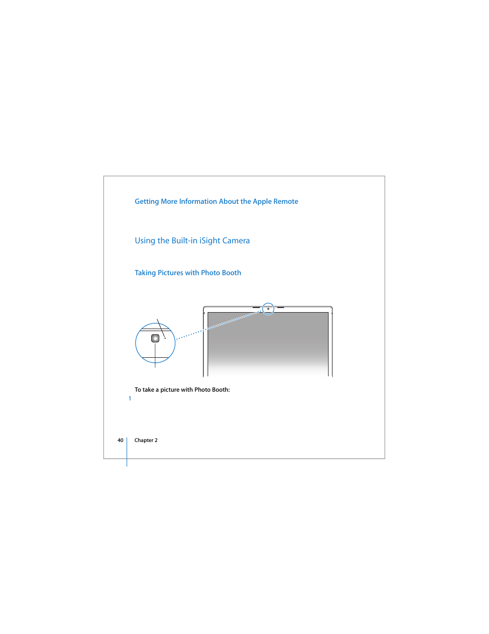 Using the built-in isight camera | Apple 17-inch MacBook Pro (User’s Guide) User Manual | Page 40 / 144