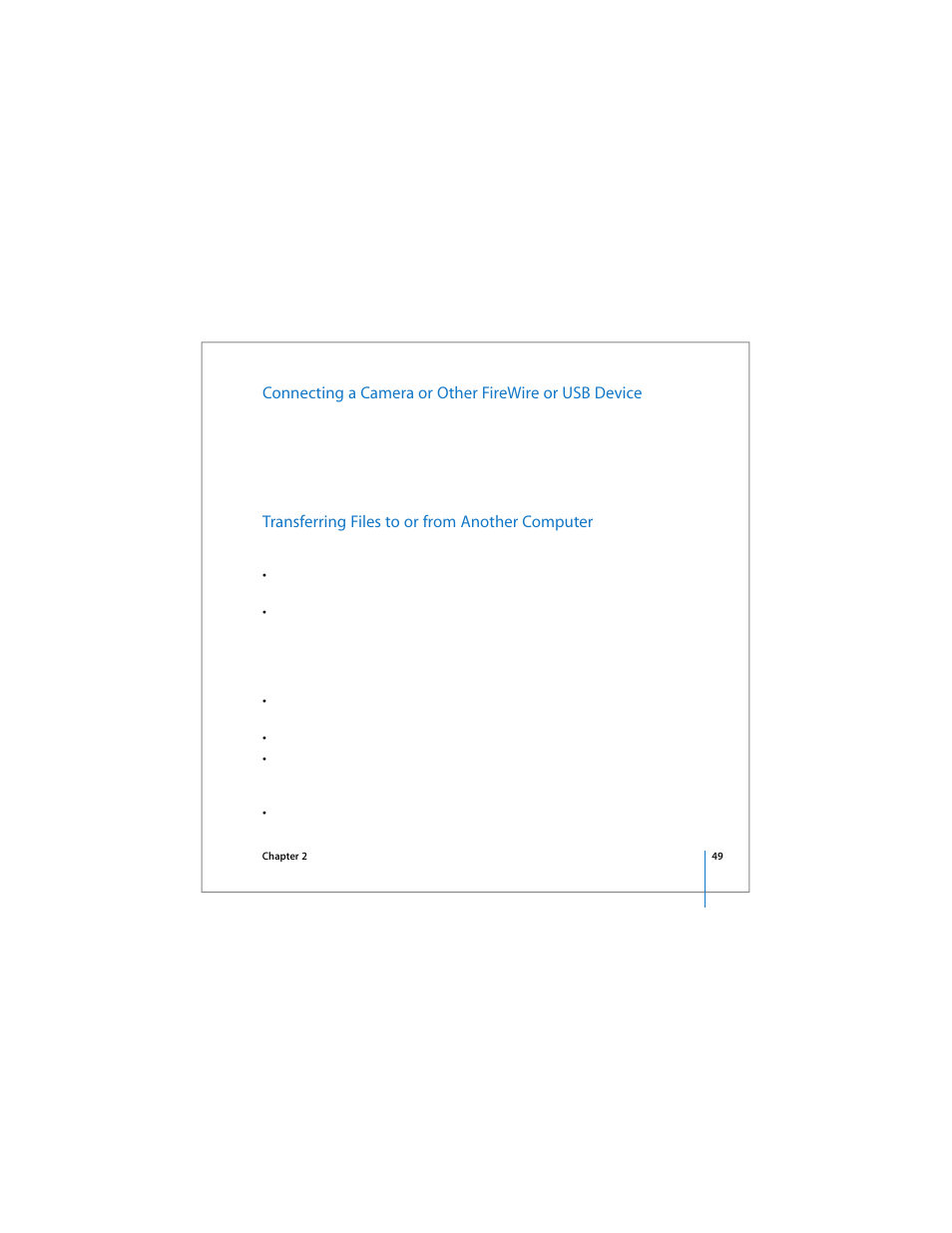 Transferring files to or from another computer | Apple 17-inch MacBook Pro (User’s Guide) User Manual | Page 49 / 144