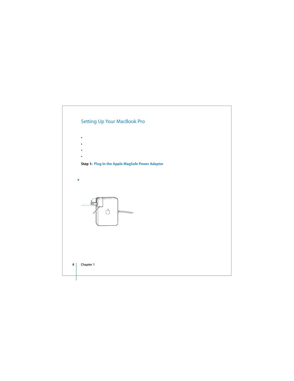 Setting up your macbook pro | Apple 17-inch MacBook Pro (User’s Guide) User Manual | Page 8 / 144