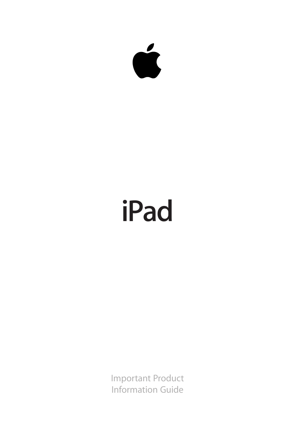 Apple iPad User Manual | 8 pages