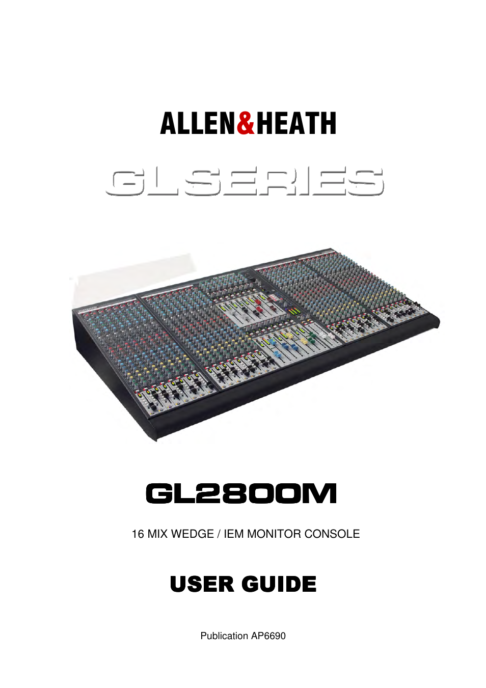 Allen&Heath GL2800M USER GUIDE User Manual | 23 pages