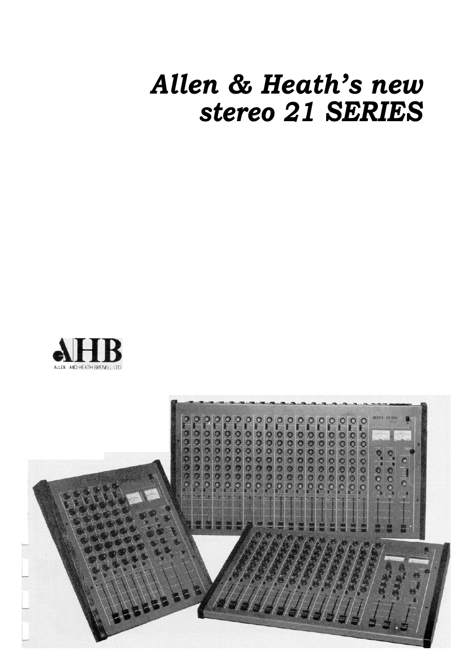Allen&Heath 21 Series User Manual | 18 pages