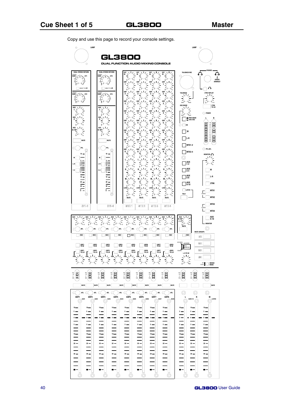 Gl3800 | Allen&Heath GL3800 User Manual | Page 40 / 44