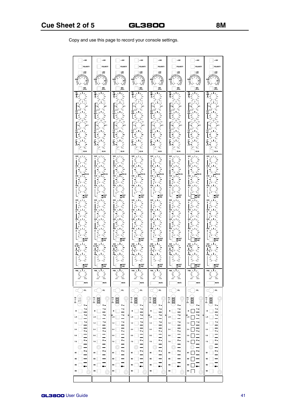 Allen&Heath GL3800 User Manual | Page 41 / 44