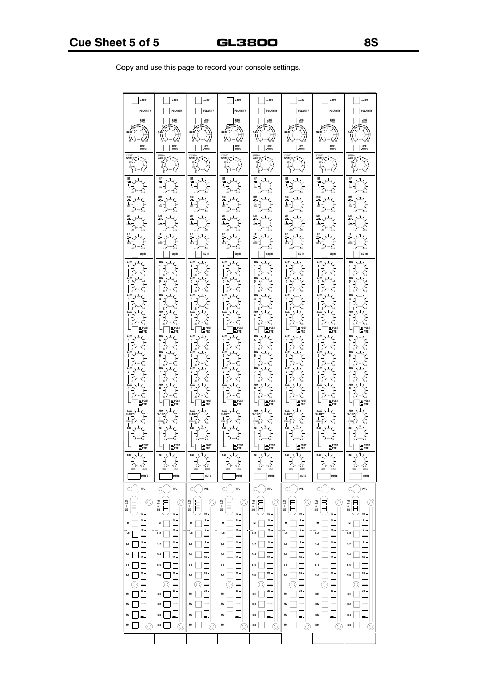 Allen&Heath GL3800 User Manual | Page 44 / 44