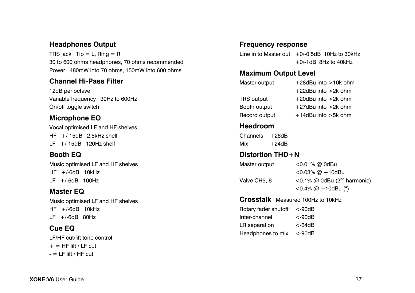 Allen&Heath Xone V6 User Manual | Page 37 / 42