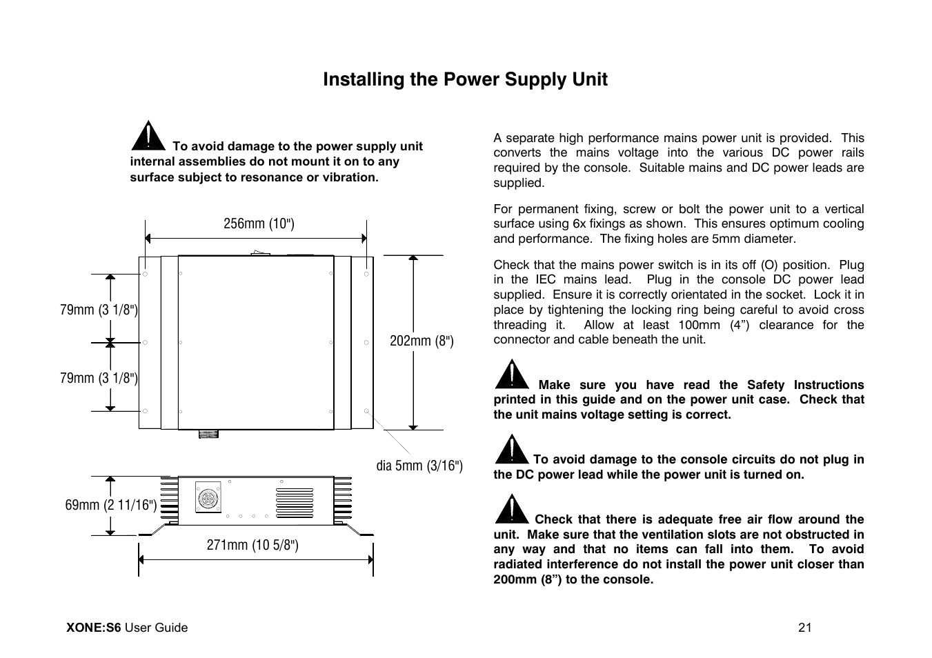 Installing the power supply unit | Allen&Heath Xone S6 User Manual | Page 21 / 42