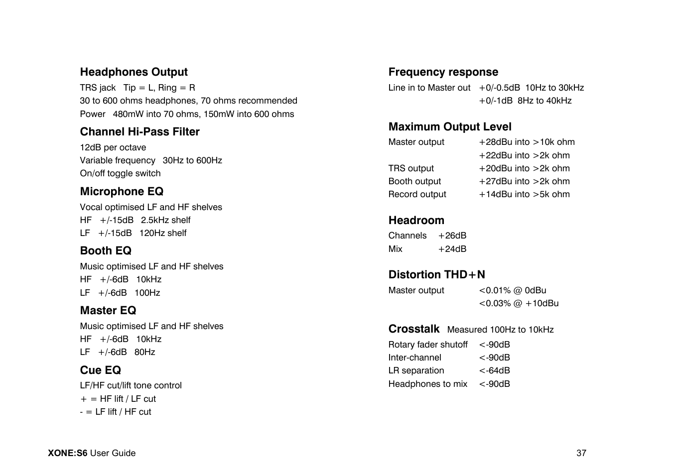 Allen&Heath Xone S6 User Manual | Page 37 / 42