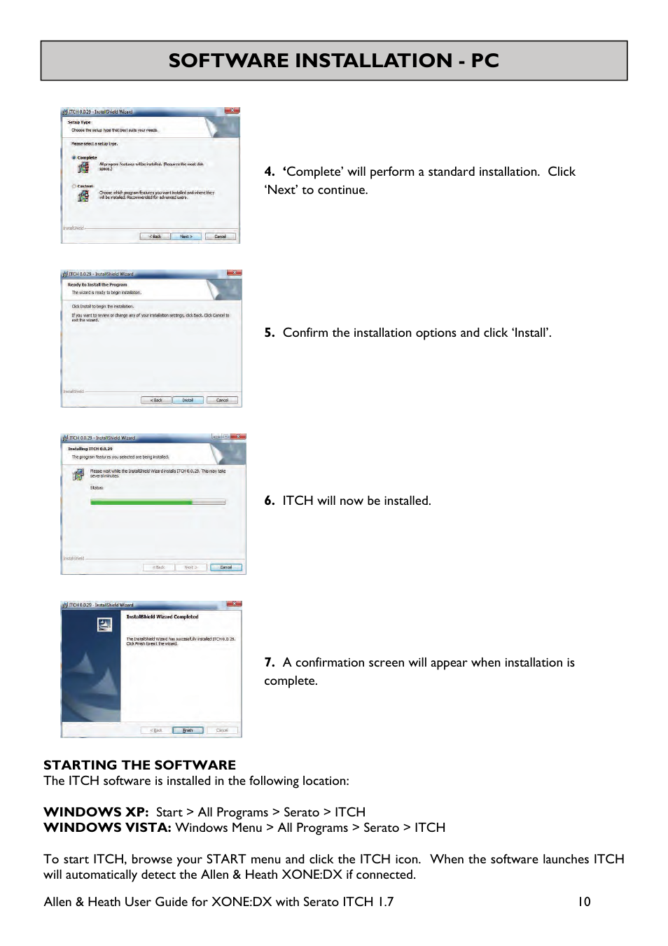 Software installation - pc | Allen&Heath Xone DX User Manual | Page 10 / 67