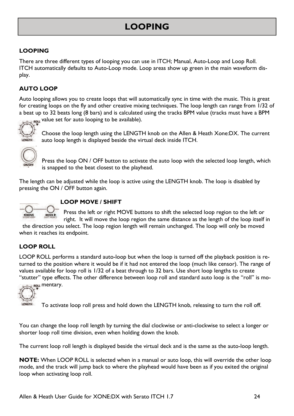 Looping | Allen&Heath Xone DX User Manual | Page 24 / 67