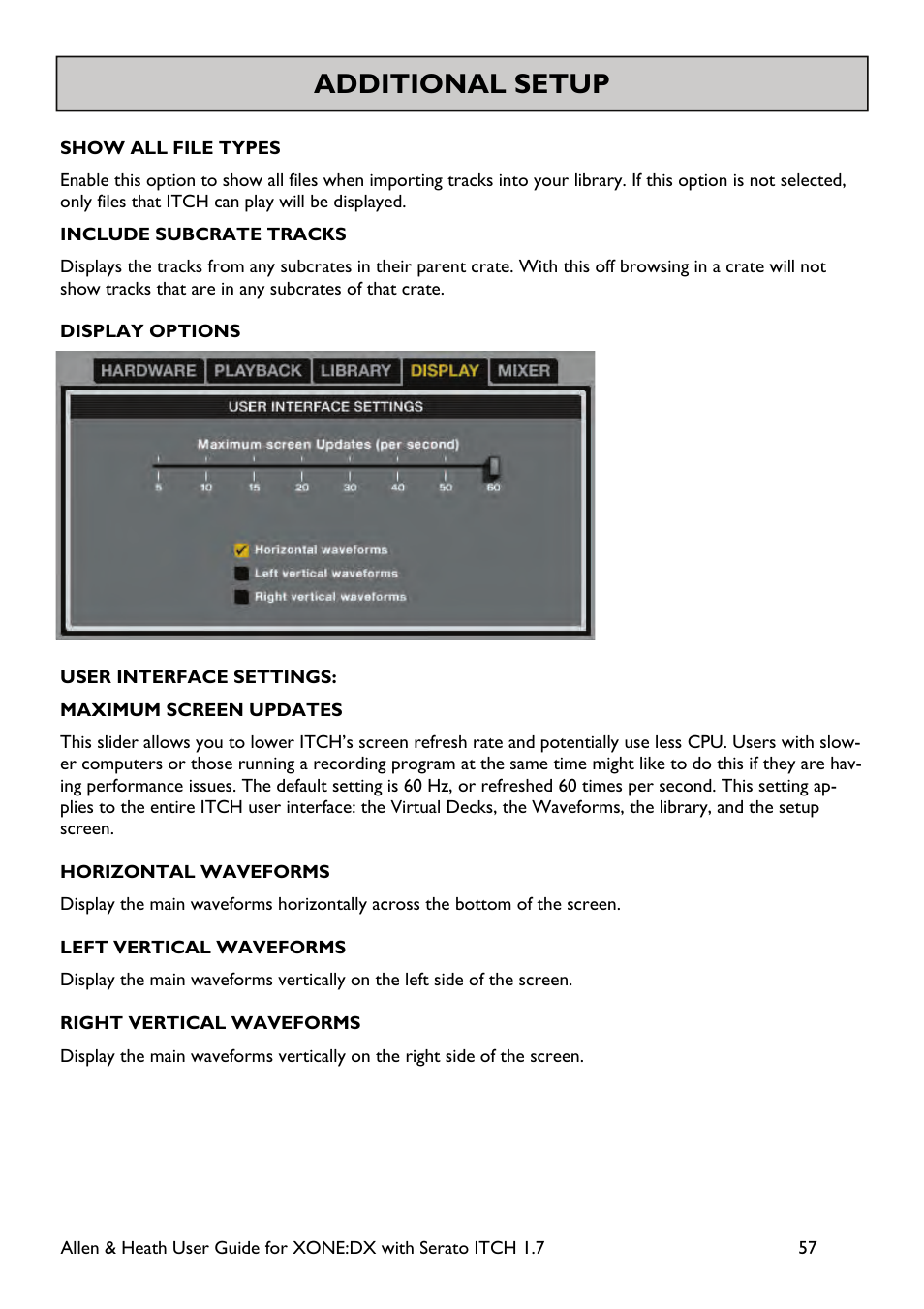Additional setup | Allen&Heath Xone DX User Manual | Page 57 / 67