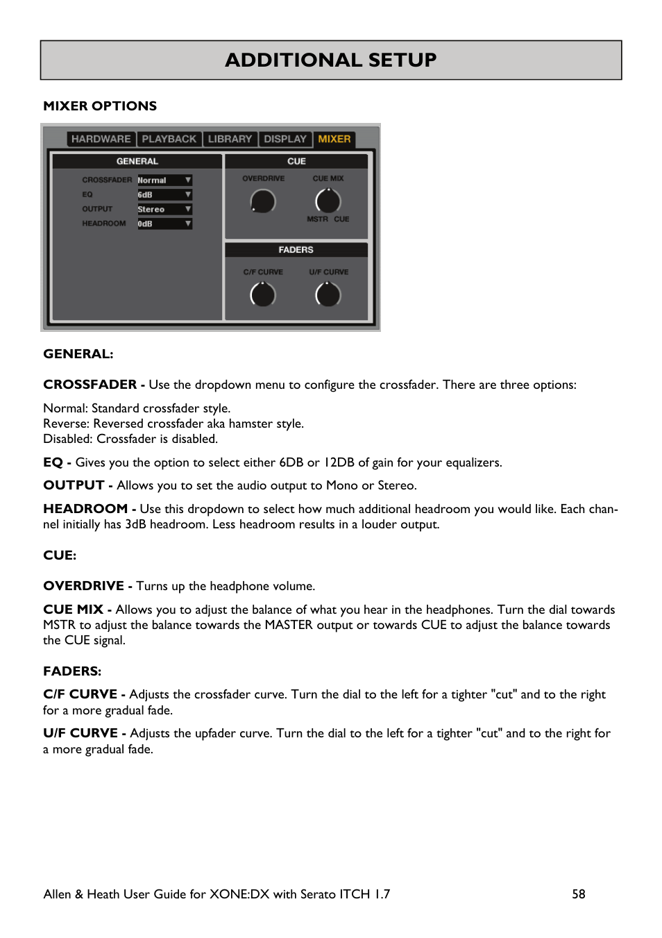 Additional setup | Allen&Heath Xone DX User Manual | Page 58 / 67