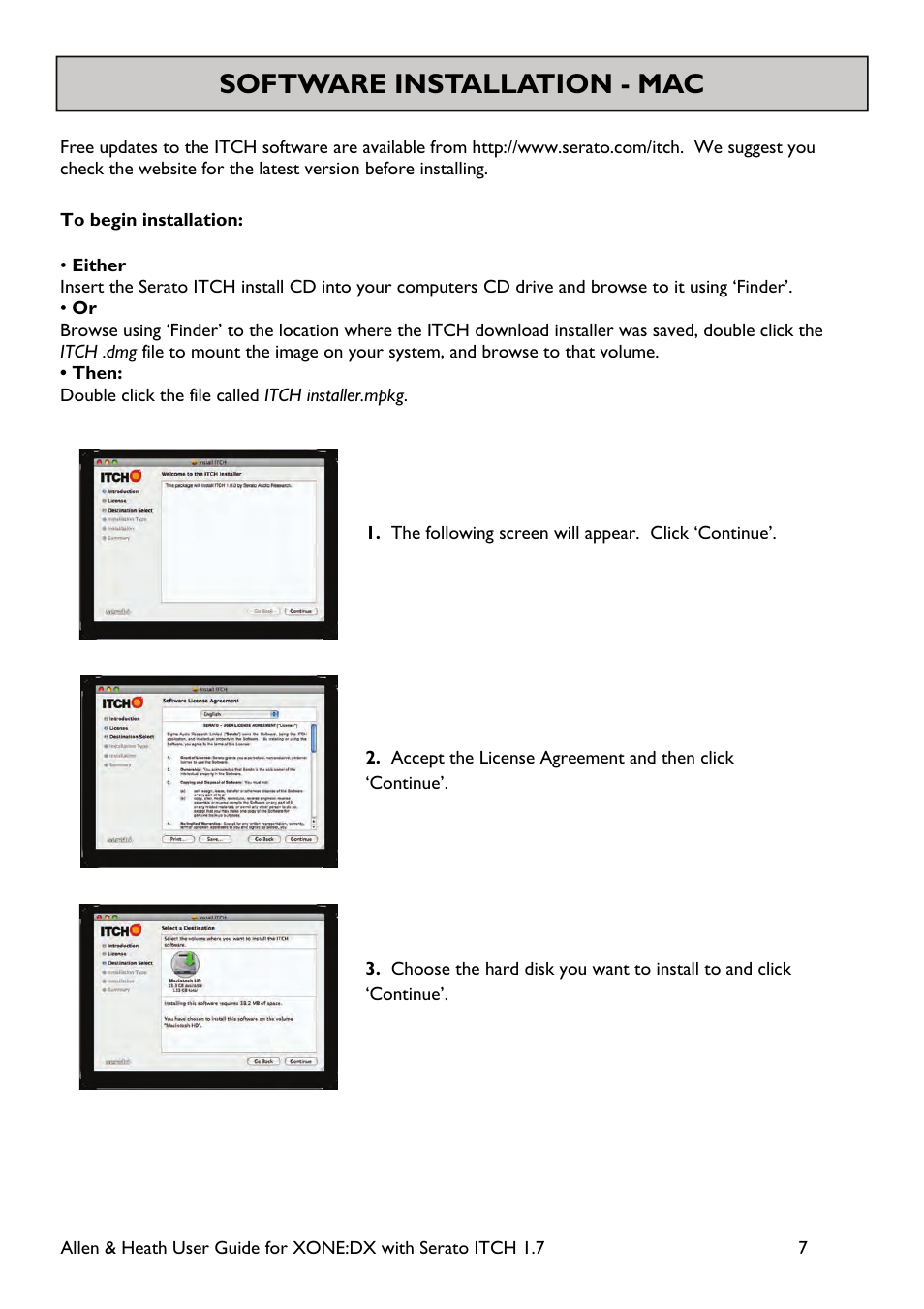 Software installation - mac | Allen&Heath Xone DX User Manual | Page 7 / 67