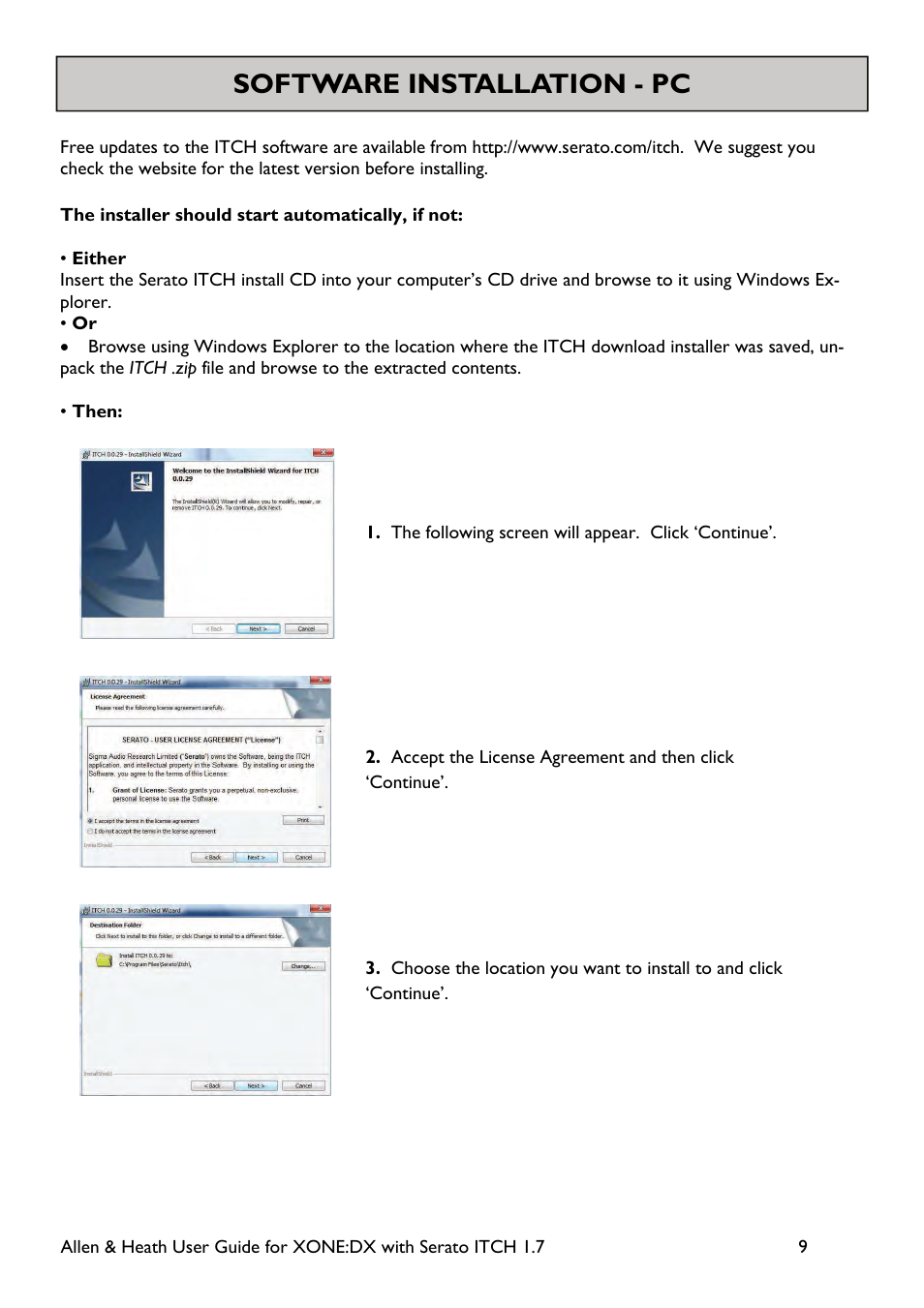 Software installation - pc | Allen&Heath Xone DX User Manual | Page 9 / 67