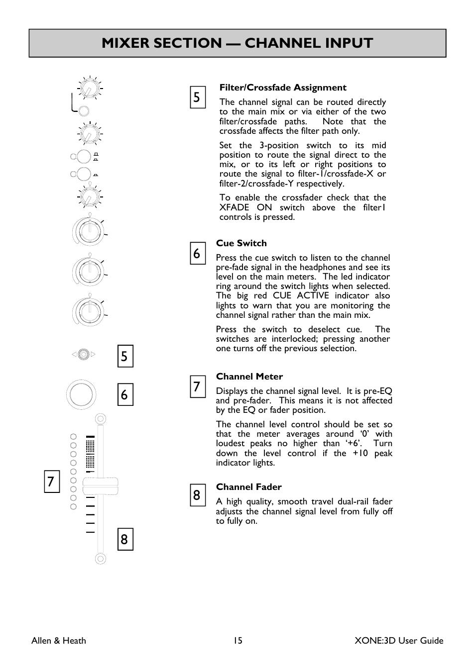 Allen & heath 15 xone:3d user guide | Allen&Heath Xone 3D User Manual | Page 15 / 42
