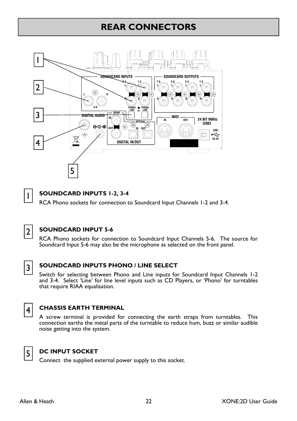 Allen & heath 22 xone:2d user guide | Allen&Heath Xone 2D User Manual | Page 22 / 34